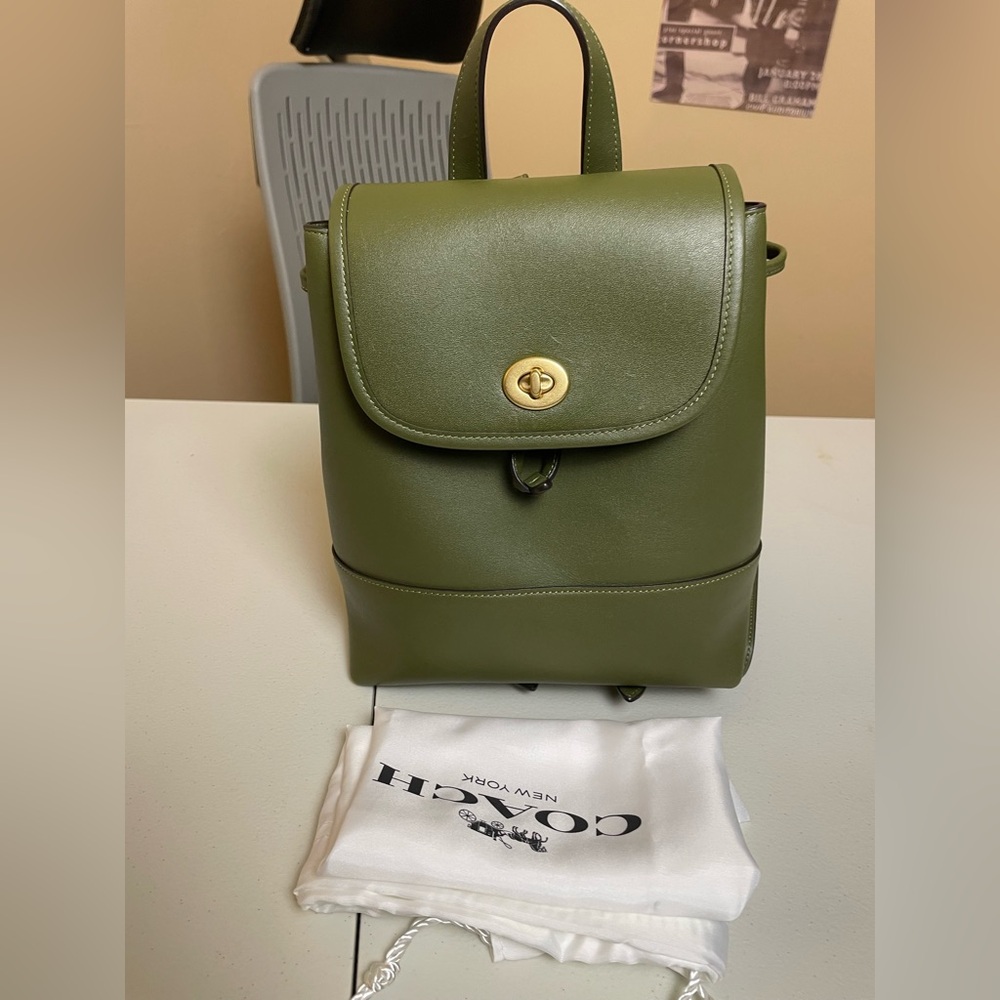 Coach "The Summer I Turned Pretty" Green Turnlock backpack